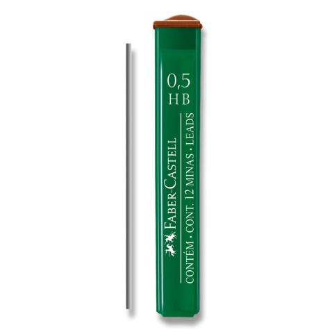Grafitové tuhy Faber-Castell Mine Polymer, 0,5 mm – tvrdosť HB