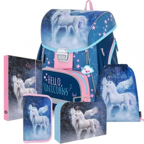 Školská taška Oxybag PREMIUM Unicorn magic 5dielny set