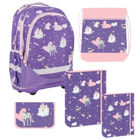 Taška do školy Reybag Unicorn 2, 5dílný set