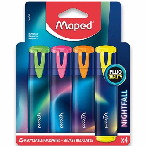 Zvýrazňovač Maped Fluo Peps Nightfall - sada 4 farieb