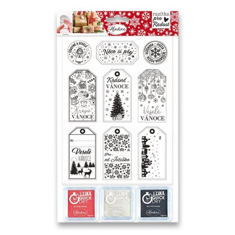 Pečiatky Aladine Stamp With Love - Vianočné visačky