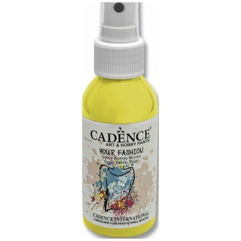 Farby na textil Cadence Your Fashion žltá 100ml sprej