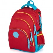 Školský batoh OXY SCOOLER Red a kľúčenka zdarma