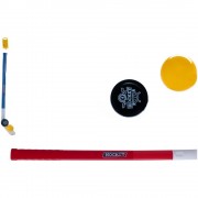 Hokejka plast 73cm s pukom a loptičkou 2 farby