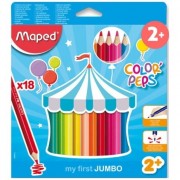 Pastelky Maped Jumbo trojhranné 18 ks