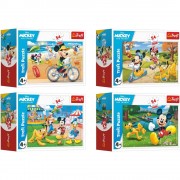 Minipuzzle 54 dielikov Mickey Mouse Deň s priateľmi 4 druhy