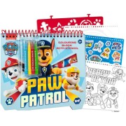 Blok Paw patrol + fixy 4ks so šablónami a samolepkami