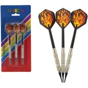 Hádzací šípky 3ks kov / plast 15cm s plamenem