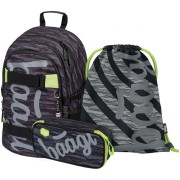 Školský set BAAGL Skate Grey batoh + peračník + vrecko a vrecko na chrbát zadarmo
