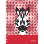 Špirálový blok A5 Herlitz štvorček Cute animals zebra