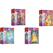 Trefl Minipuzzle Krásne princezné/Disney Princess 54dielikov 4 druhy