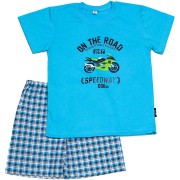 Chlapčenské pyžamo Bettymode MOTORKA krátky rukáv