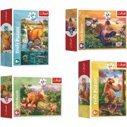 Trefl minipuzzle 54 dielikov Dinosaury 4 druhy