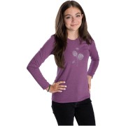 Dievčenské tričko Bettymode PAMPELIŠKA dlhý rukáv fialová