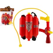 Detská vodná pištoľ hasičská so zásobníkom na chrbát