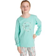 Dievčenské pyžamo Bettymode INSPIRE MINT dlhý rukáv