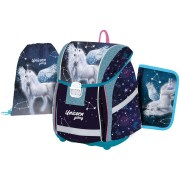 Školská taška Oxybag PREMIUM Light Pegas 3dielny set a dosky na zošity zdarma