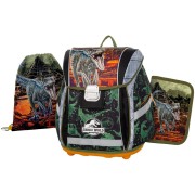 Školská taška Oxybag PREMIUM Light Jurassic World 23 3dielny set a dosky na zošity zdarma