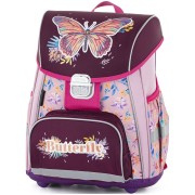 Školská taška Oxybag PREMIUM Motýľ 23 a dosky na zošity zdarma
