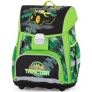 Školská taška Oxybag PREMIUM Traktor 23 a dosky na zošity zdarma