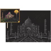 Škrabací obrázok farebný Taj Mahal A3