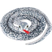 Had plyšový 200cm bielo-sivý