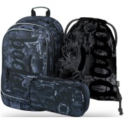 Školský set BAAGL Core Technic batoh + peračník + vrecko a vak na chrbát zadarmo
