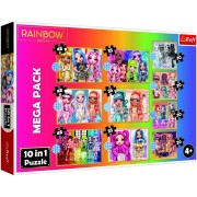 Puzzle 10v1 Kolekcia módnych bábik/Rainbow high