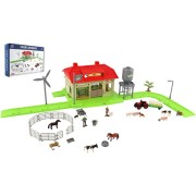 Sada domáca farma so zvieratami a traktorom