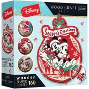 Drevené puzzle Vianočné dobrodružstvo Mickeyho a Minnie 160 dielikov