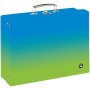Detský kufrík hranatý A4 OXY GO Ombre blue-green