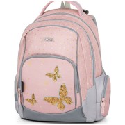 Školská taška OXY GO Motýľ a box na zošity A4 zdarma