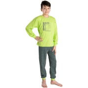 Chlapčenské pyžamo Bettymode BASKETBALL LIME dlhý rukáv