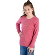 Dievčenské tričko Bettymode LESS IS MORE dlhý rukáv ružový