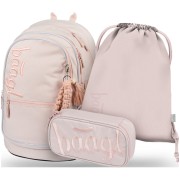 Školský batoh pre 2 stupeň BAAGL Core Creamy 3dielny set a vak na chrbát zadarmo