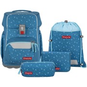 Aktovka pre prváka Step by Step BASIS Blue Hearts, 4dielny set, doprava zadarmo