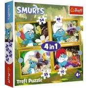 Puzzle 4v1 Život v Šmolej dedine