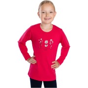 Detské tričko Bettymode FLOWERS SANGRIE dlhý rukáv