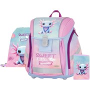 Školská taška pre prváka Oxybag PREMIUM LIGHT Axolotl set