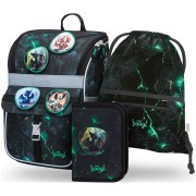 Školská taška pre prváka Baagl Zippy Draci set