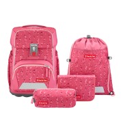 Školská taška Step by Step BASIS, Pink Bubbles - 4 dielny set, AGR certifikát