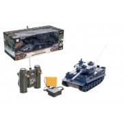 Tank RC plast 33cm TIGER Aj 27MHz na batérie + dobíjací pack so zvukom a svetlom