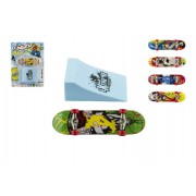 Skateboard prstový s rampou plast 10cm