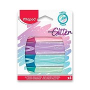 Zvýrazňovač Maped Fluo Peps Classic Glitter - sada 4 farieb