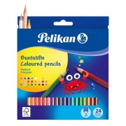 Farbičky Pelikan trojhranné tenké 24 ks