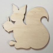 Veverička z preglejky 10,2 x 10 cm