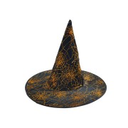 Čarodejnícky klobúk čierno-zlatý 32x32cm