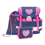 Školská aktovka Belmil 403-13 Simple Hearts - 3-dielny set