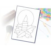 Maľovanie pieskom šablóna A4 vianočná sviečka