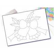 Maľovanie pieskom šablóna A4 vianočný zvonček